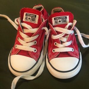 Toddler Size 8 Red Converse Shoes